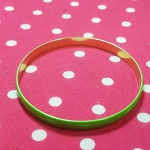 Vintage bangle style bracelet lime green